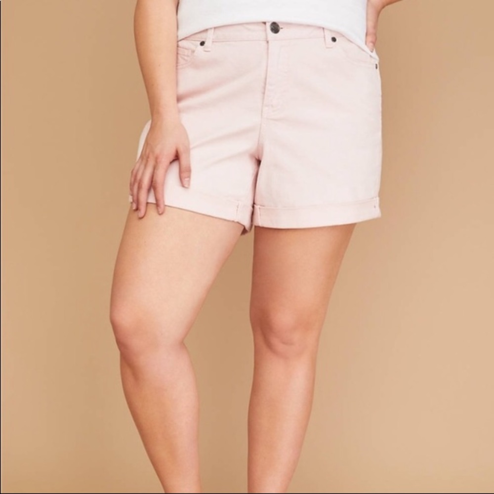 Lane Bryant pink girlfriend short